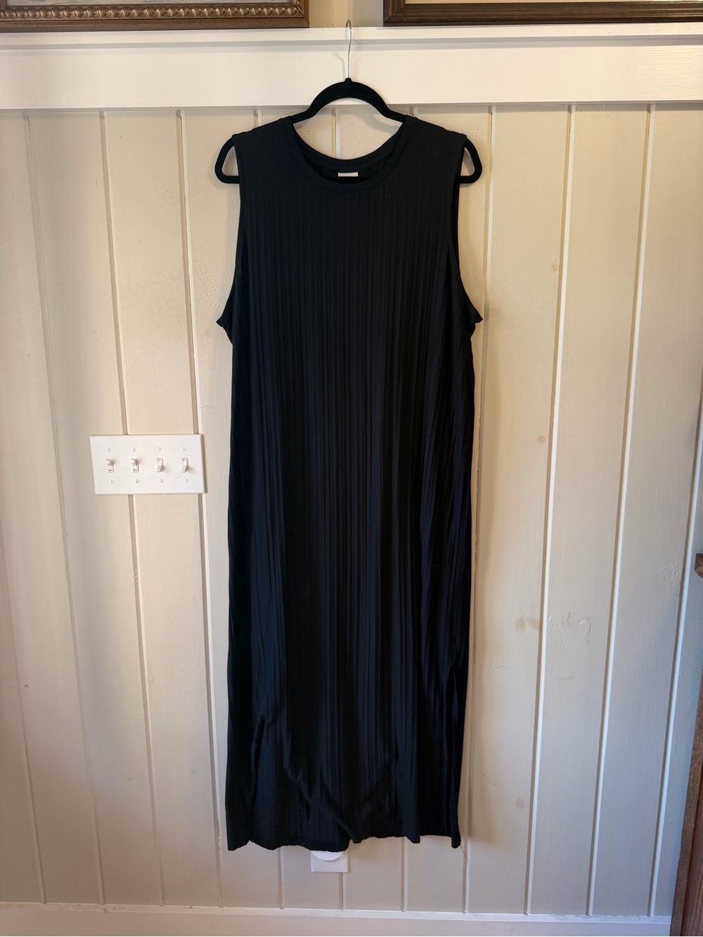 a new day Black Sleeveless Pleated Maxi Dress, Size XXL